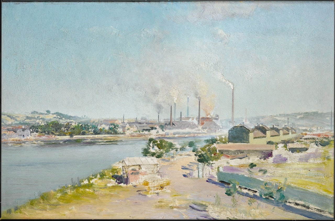 VIEW OVER THE COCKERILL PLANT AT SERAING by Ivan Pavlovitch Pochitonov