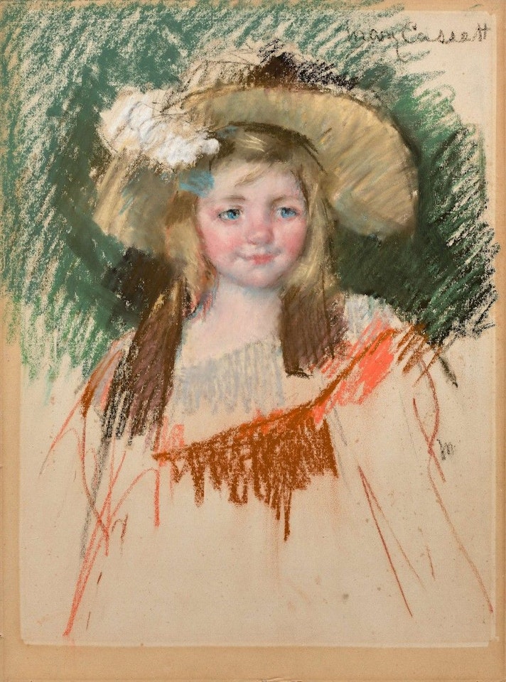 Little Girl in a Hat or Little Girl's Head by Mary Cassatt