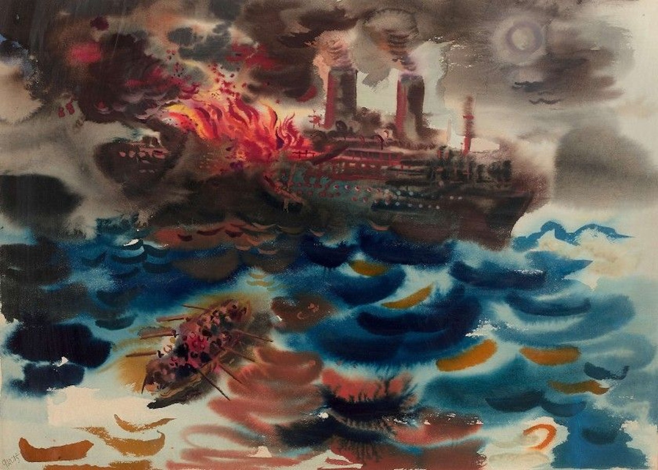 Shipwreck of a liner by George Grosz