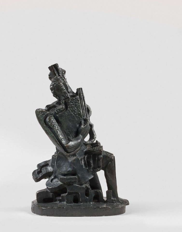 Singular Character or Woman with Viola or Cellist by Ossip Zadkine