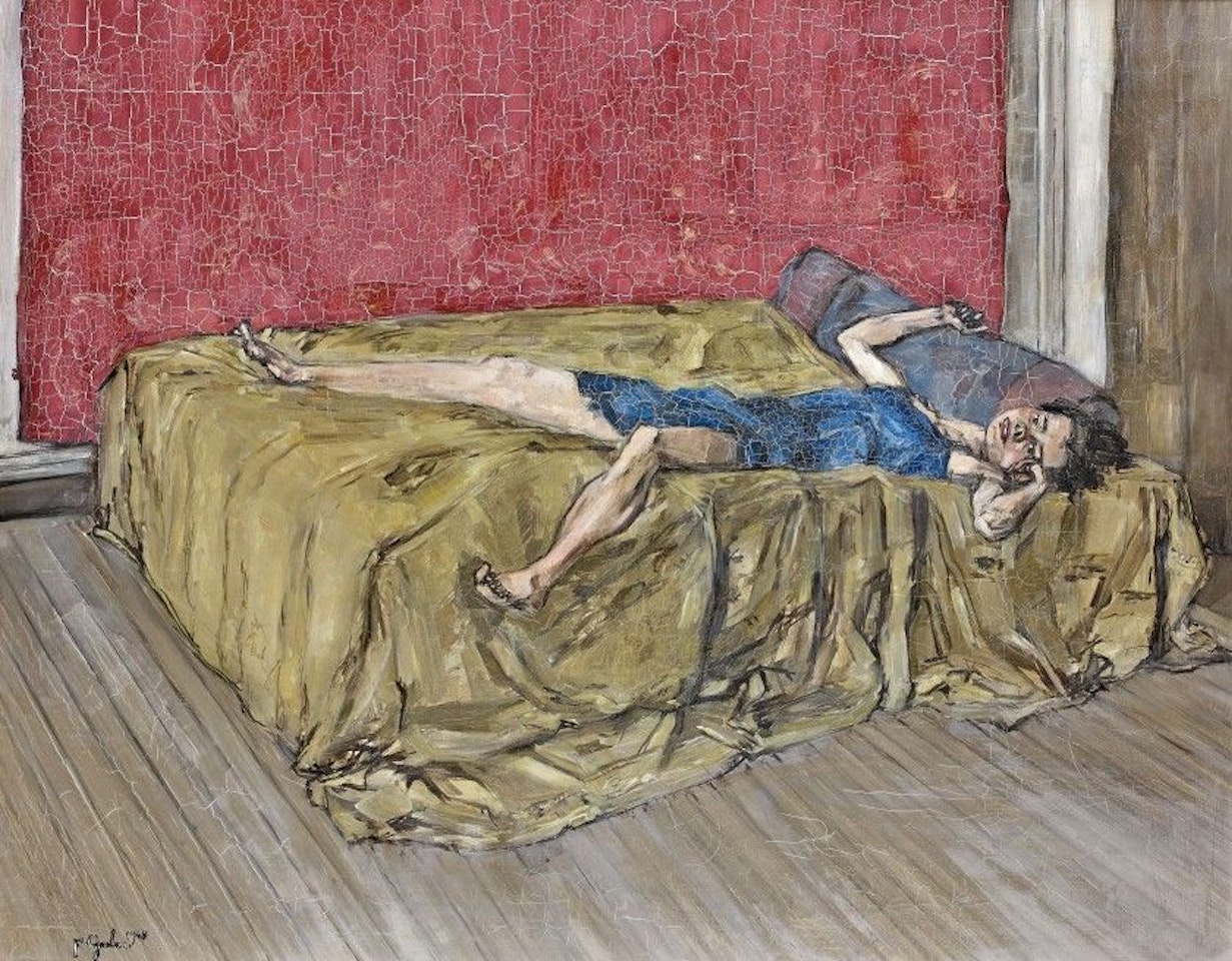 Woman lying on a bed by Francis Gruber
