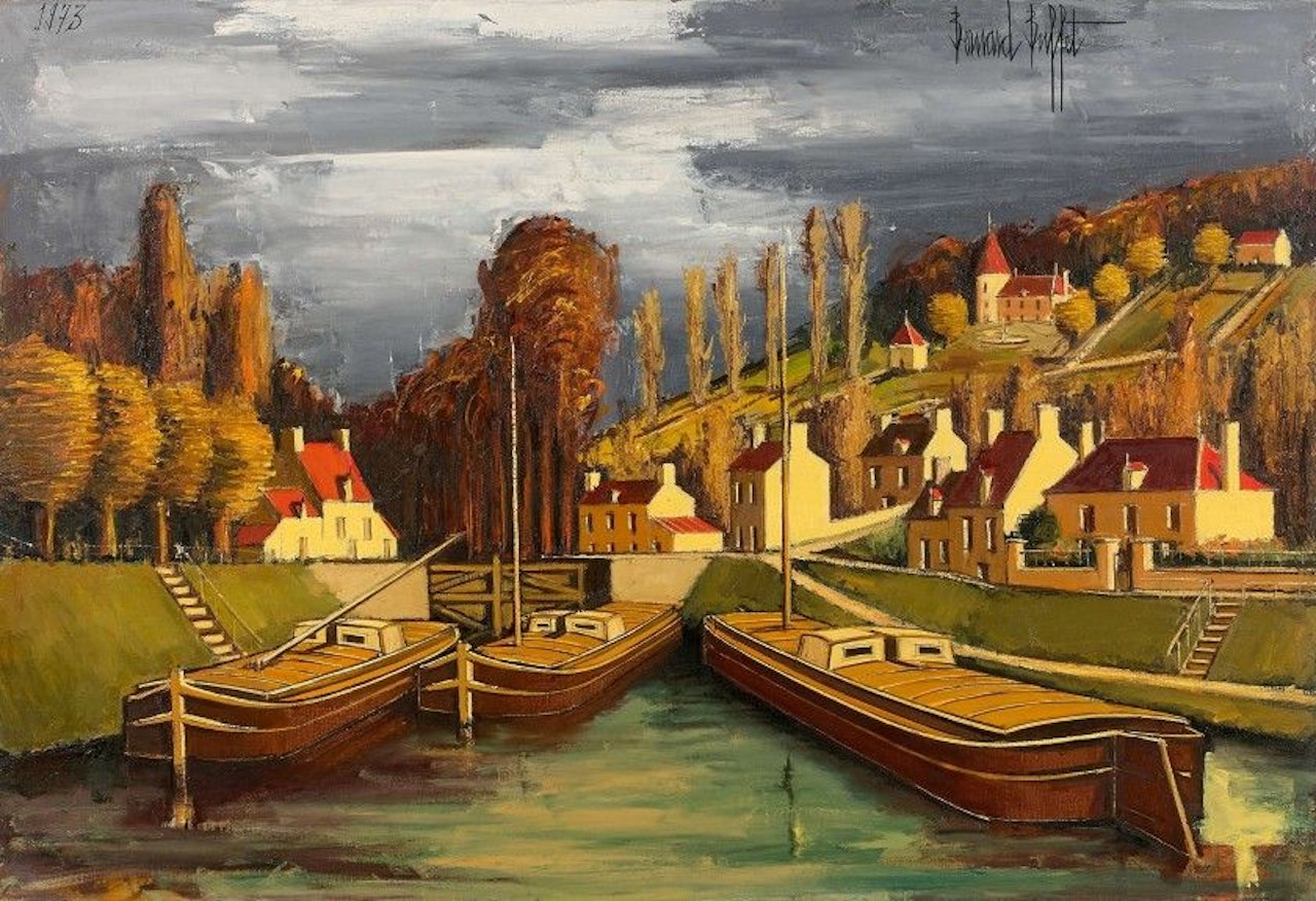 Conflans Sainte-Honorine, the lock on the Seine by Bernard Buffet