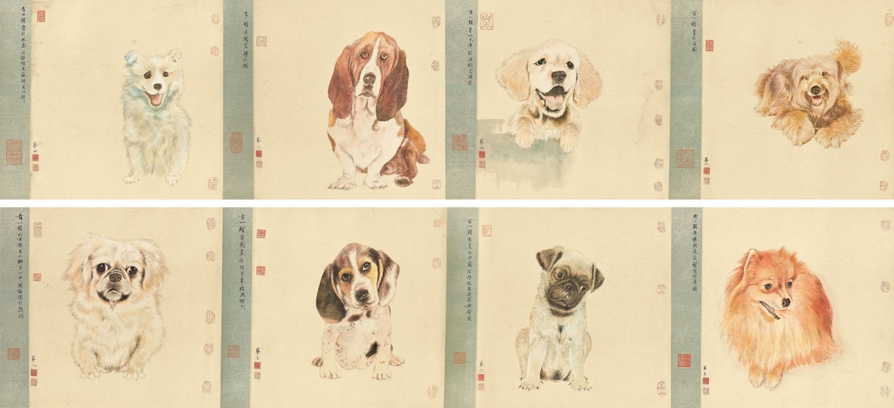 Eight Dogs by Xie Zhiliu