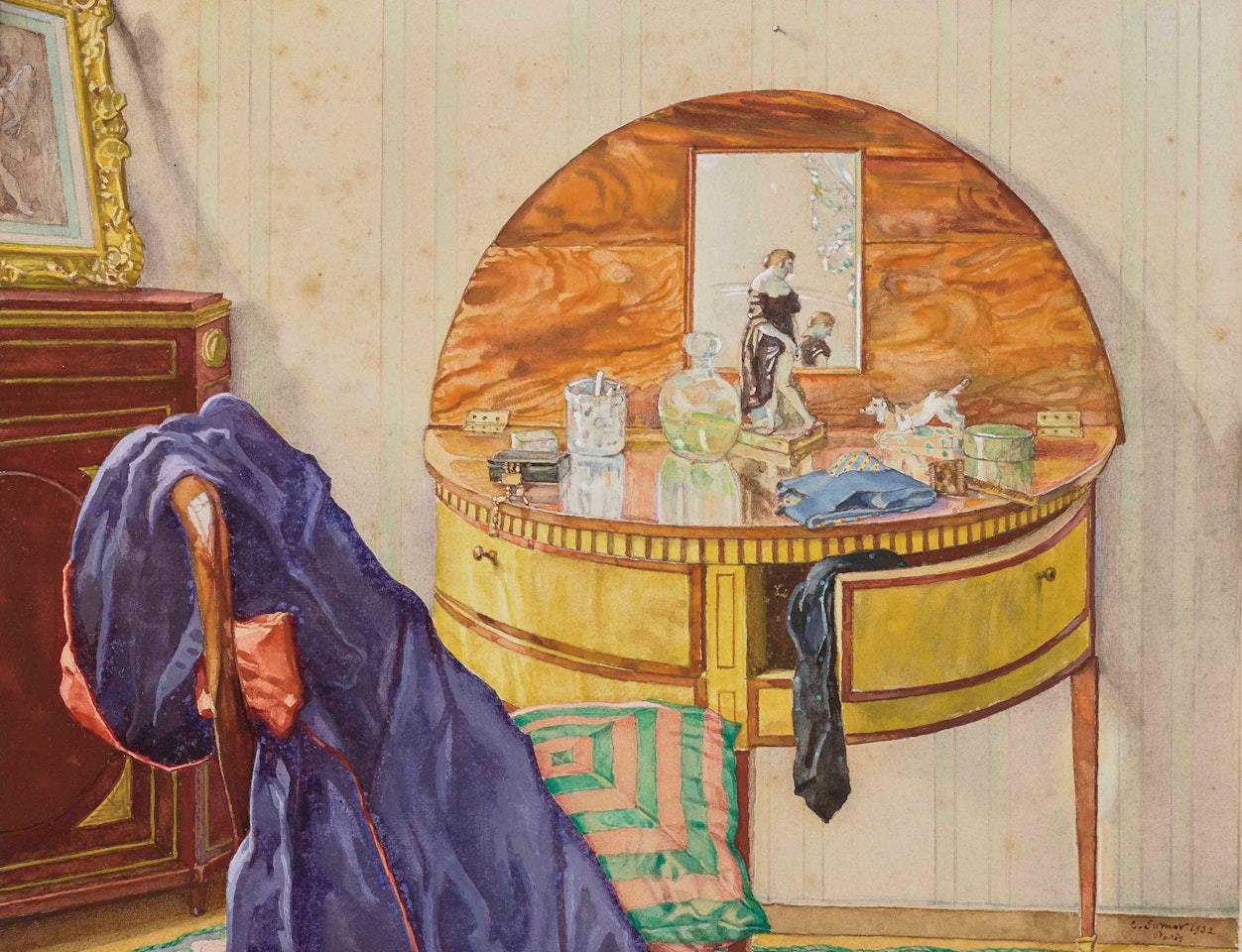 The artist's bedroom in St Petersburg by Konstantin Somov