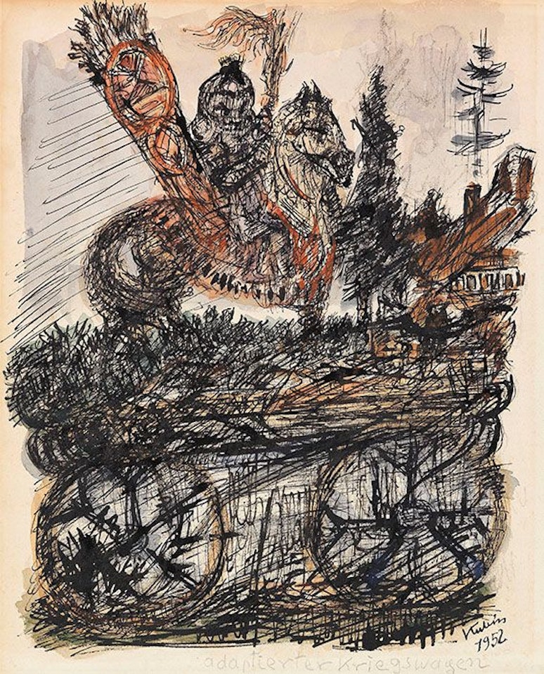 Adaptierter Kriegswagen by Alfred Kubin