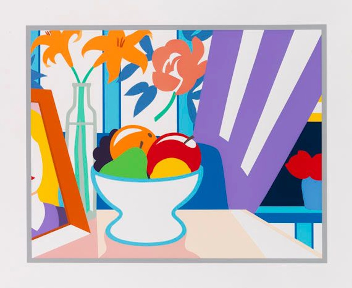 Still Life with Lilies and Mixed Fruit by Tom Wesselmann