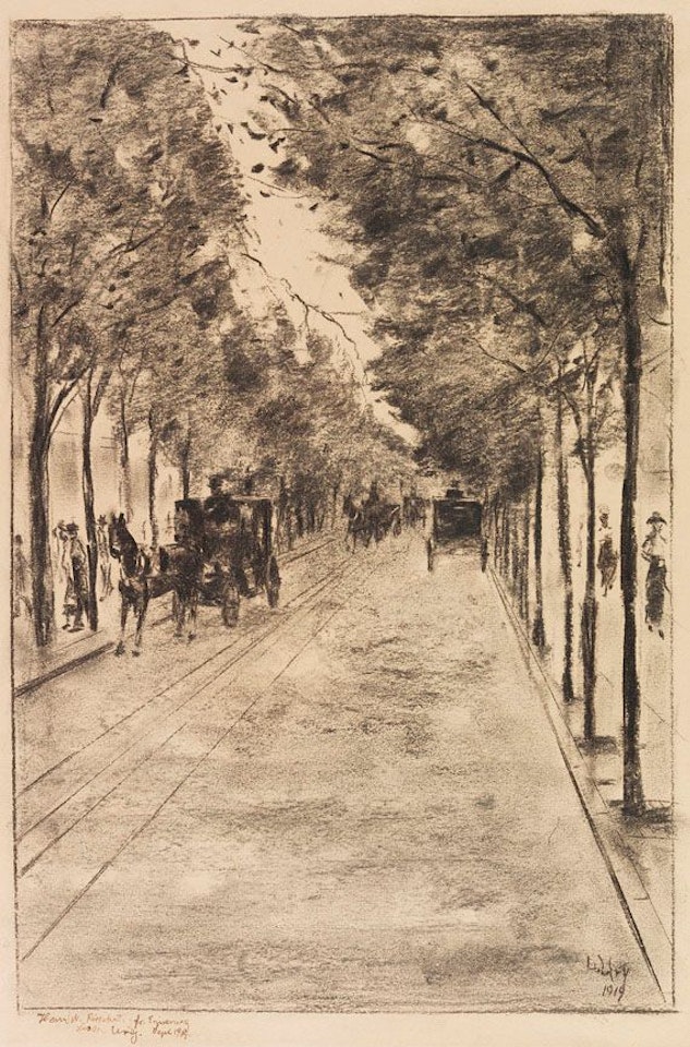 Allee im Tiergarten, Berlin by Lesser Ury