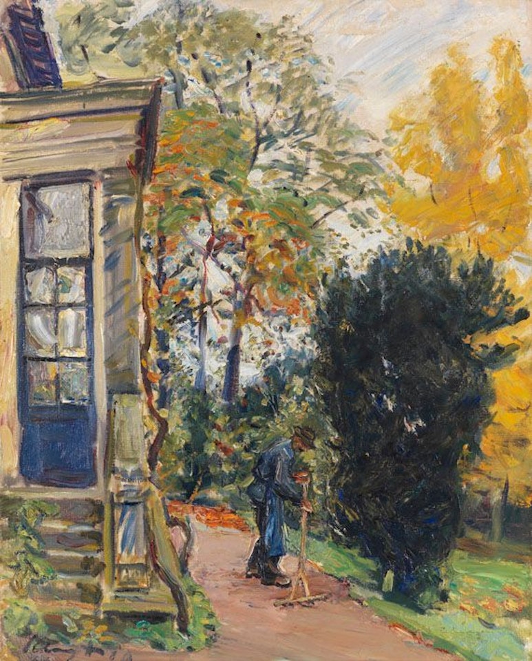 Gärtner vor dem Haus by Max Slevogt