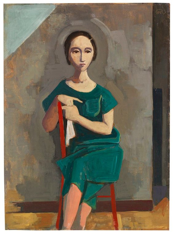 Im grünen Kleid by Karl Hofer
