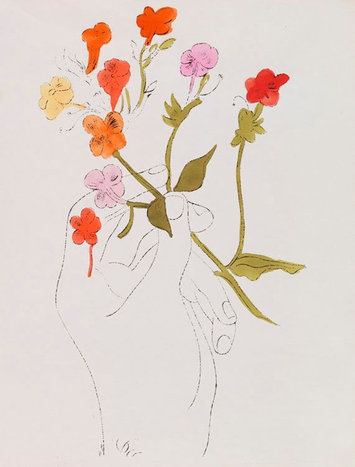 Hand and Flowers by Andy Warhol