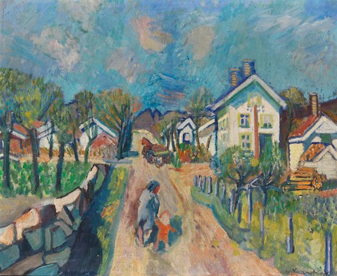 Dorfstraße im Sommer by Bruno Krauskopf