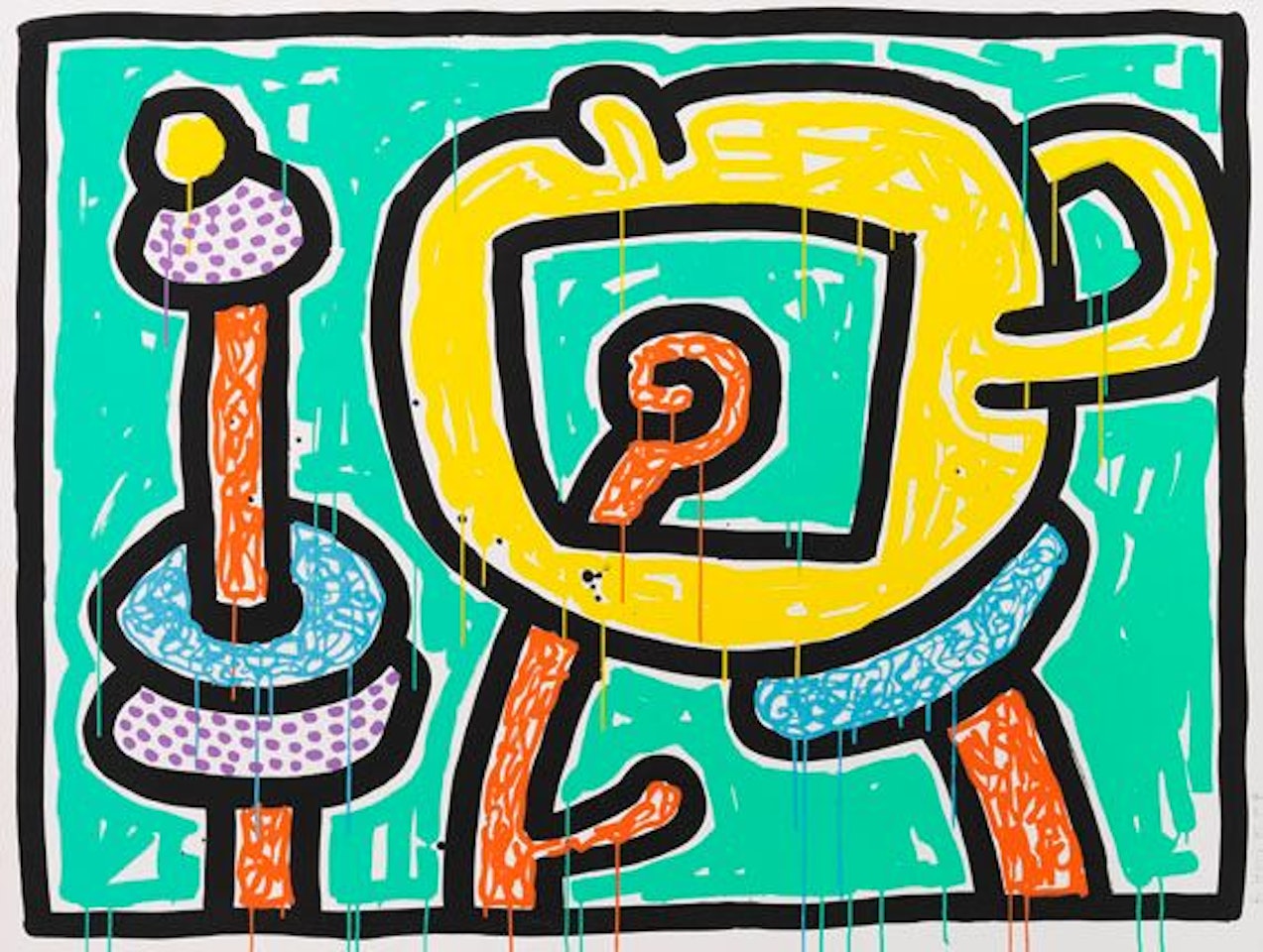 Flowers III by Keith Haring