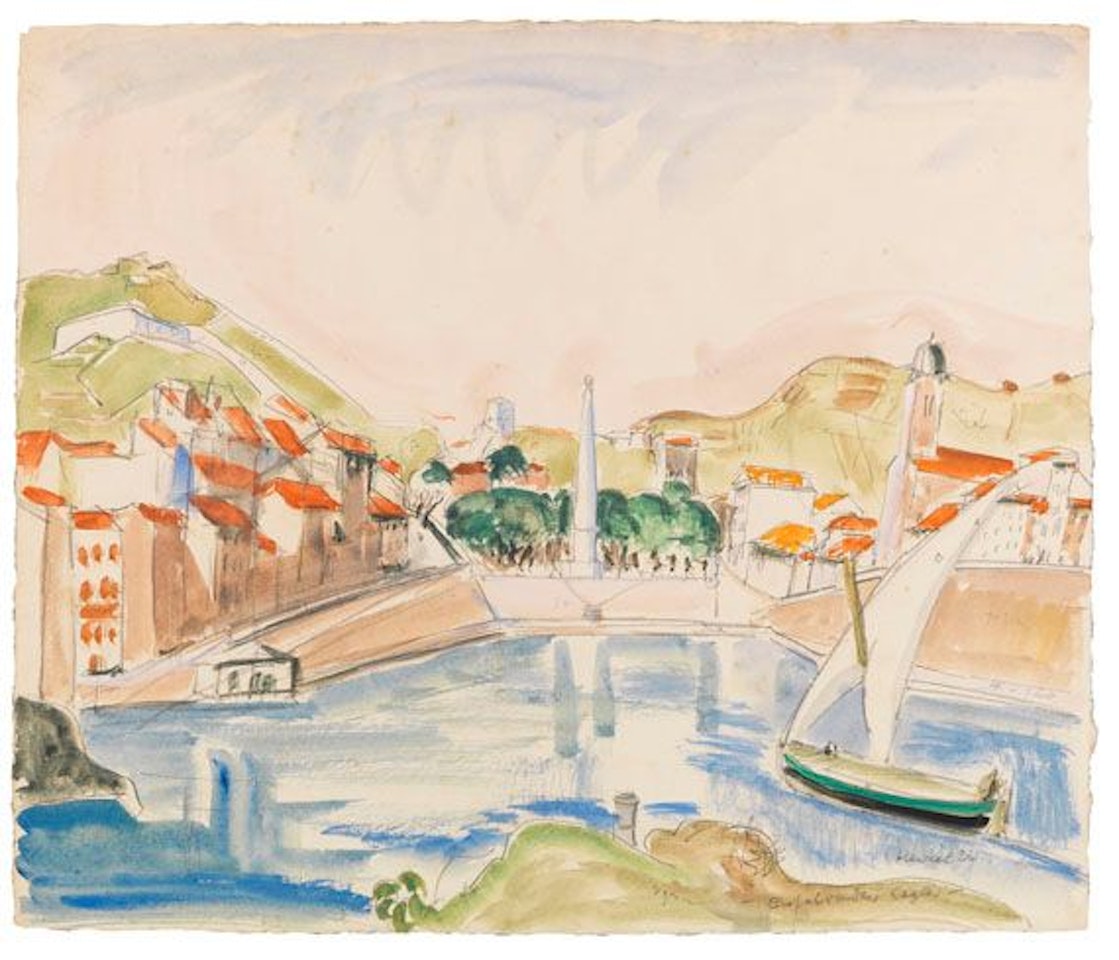 Einfahrender Segler by Erich Heckel