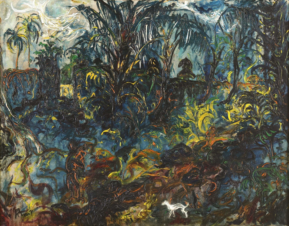 Desa di Bali (A Village in Bali) by Affandi