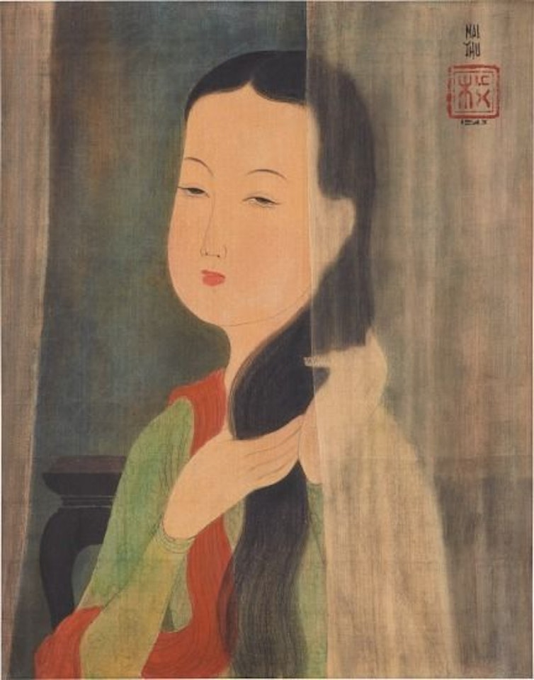 Lady Combing Hair by Mai Trung Thu