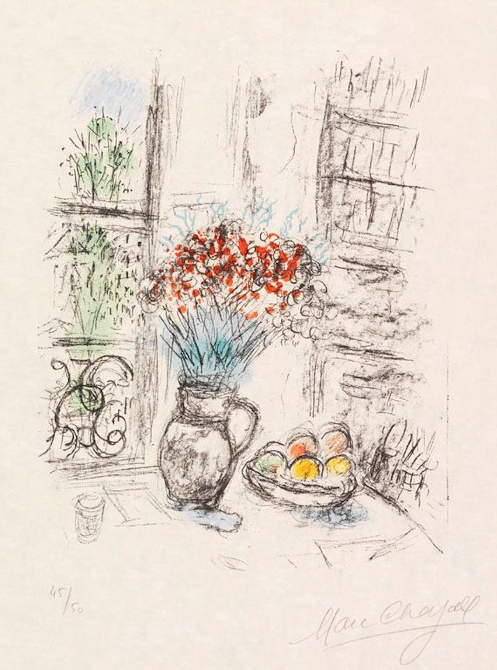 Les Roses pompons by Marc Chagall
