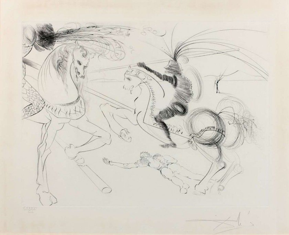 The rout of San Romano by Salvador Dali