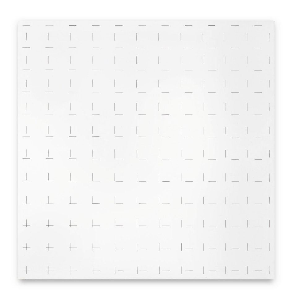 2 TRAMES DE TIRETS 0°90°, LONGUEUR 40 MM, ESPACEMENTS 85 MM ET 120 MM by Francois Morellet