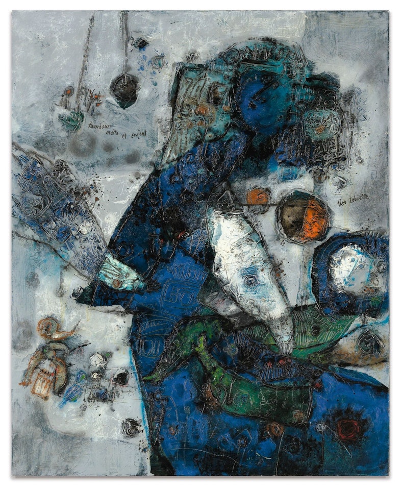 TAMBOUR, MÈRE ET ENFANT by Théo Tobiasse