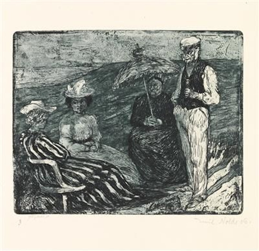 “Unterhaltung” [A conversation], 1906 by Emil Nolde