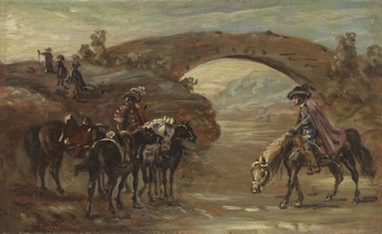 Cavalieri al guado by Giorgio de Chirico