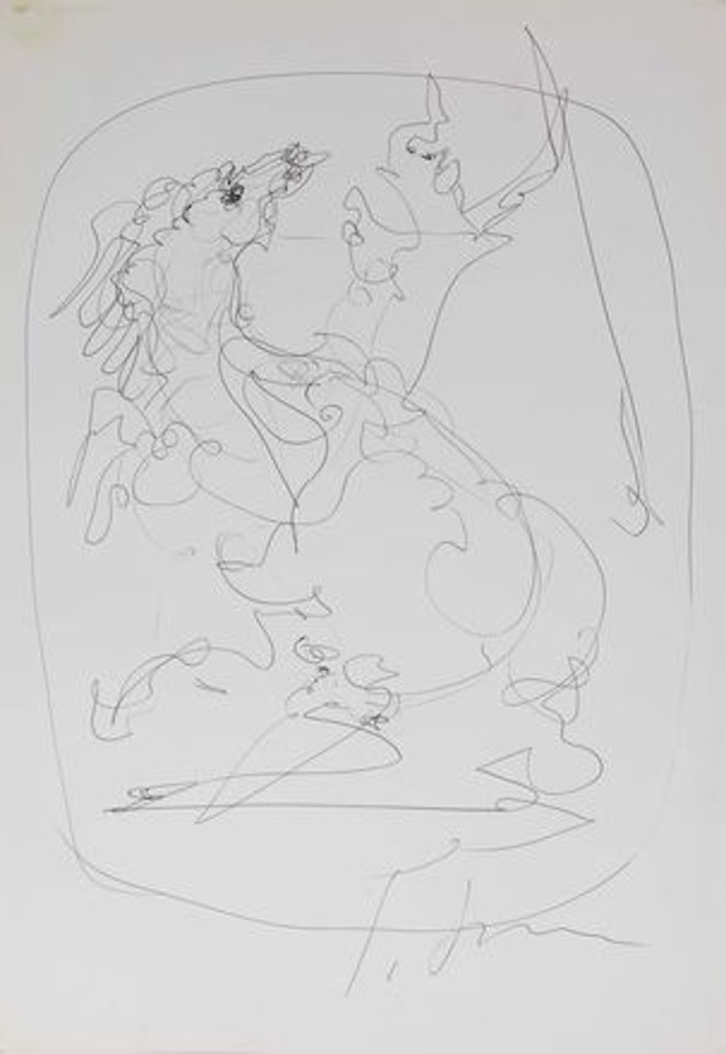 Illustrazione per ýSix contes de La Fontaineý by Lucio Fontana