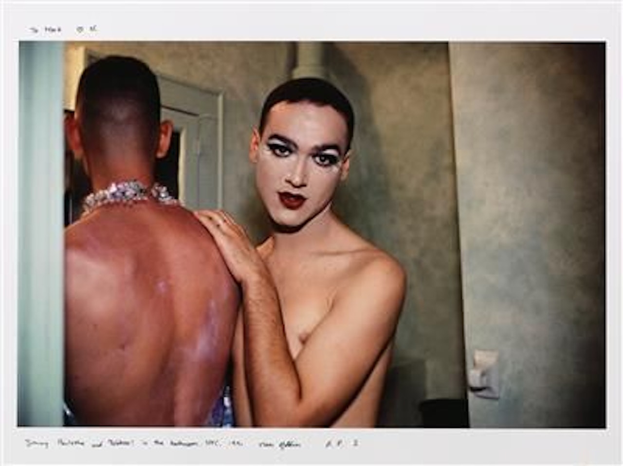 Jimmy Paulette and Taboo in the bathroom, NYC by Nan Goldin