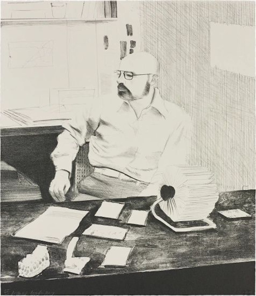Sidney in his Office, from Friends by David Hockney
