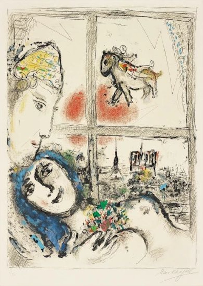 Paris de la fenêtre (Paris through the Window) by Marc Chagall