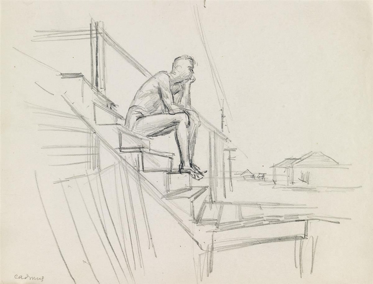 Studies For "point O' View" by Paul Cadmus