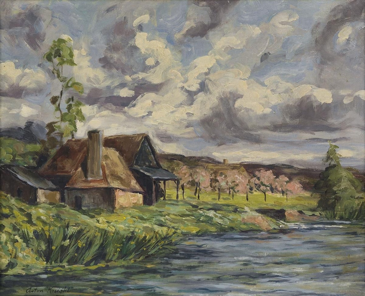 River Landscape by Louis Aston Knight
