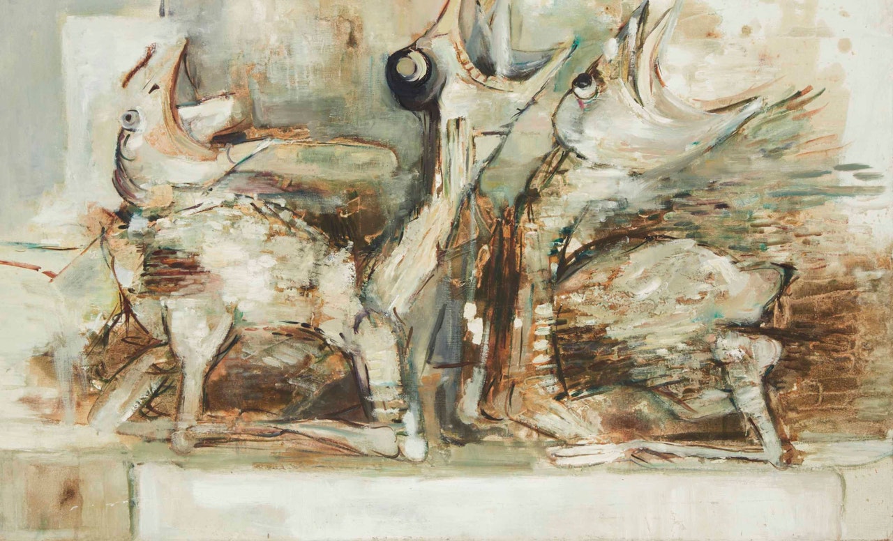 Composition (Les oiseaux) by Paul Rebeyrolle