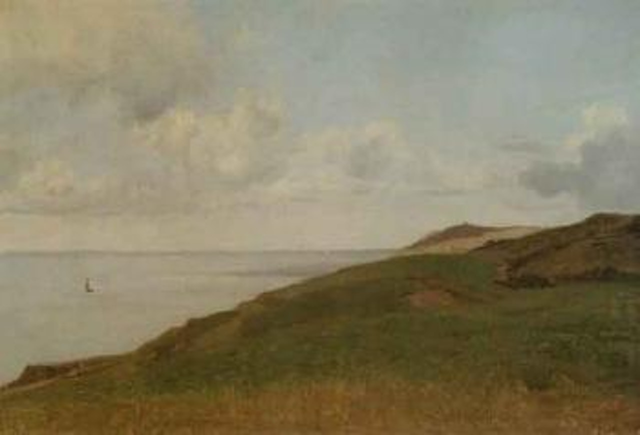 Mer vue du haut des falaises by Jean Baptiste Camille Corot