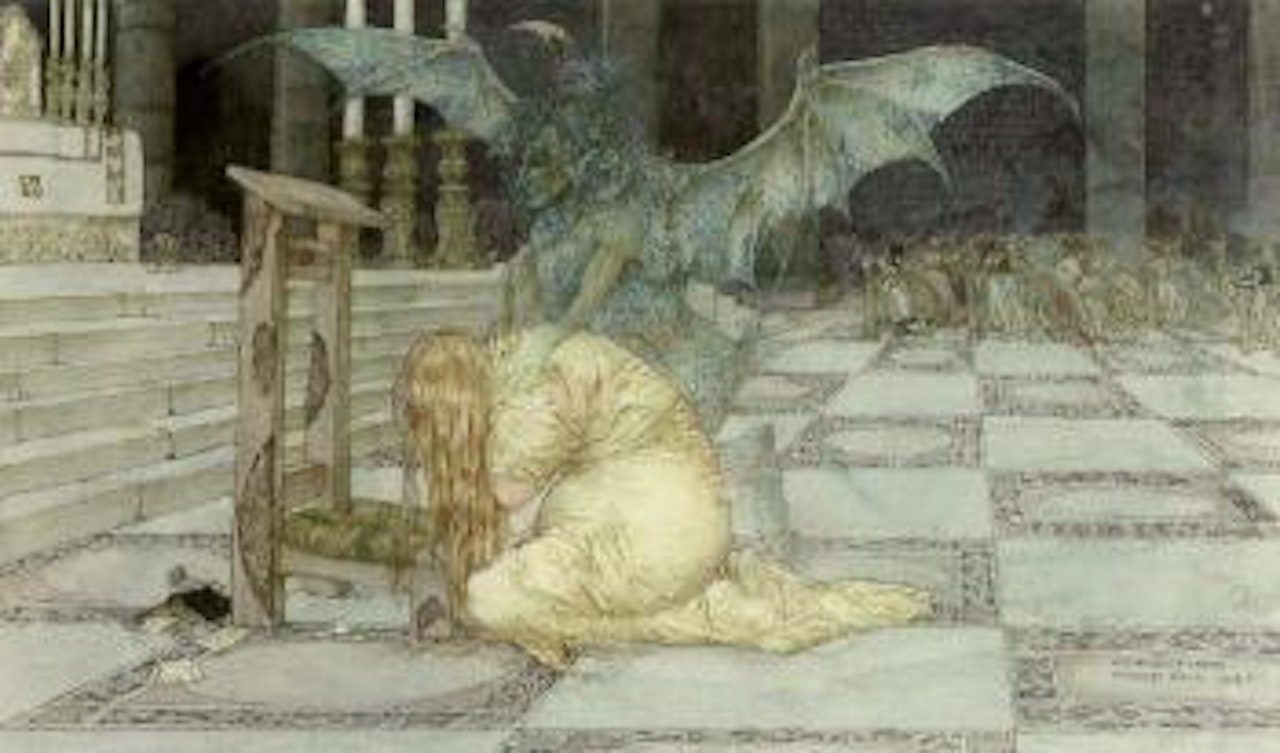 Gretchen dans la cathedrale by Gustave Adolf Mossa