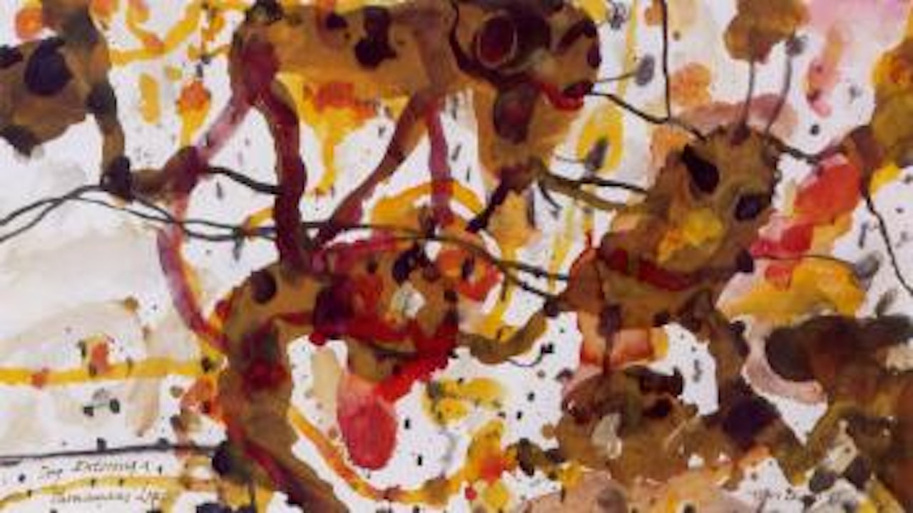 Dog entering a Chinaman's life by John Olsen