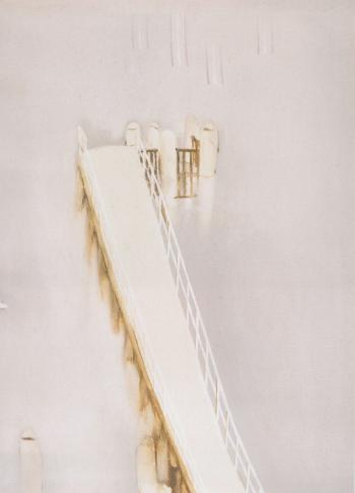 Lavender Bay pier in the rain by Brett Whiteley