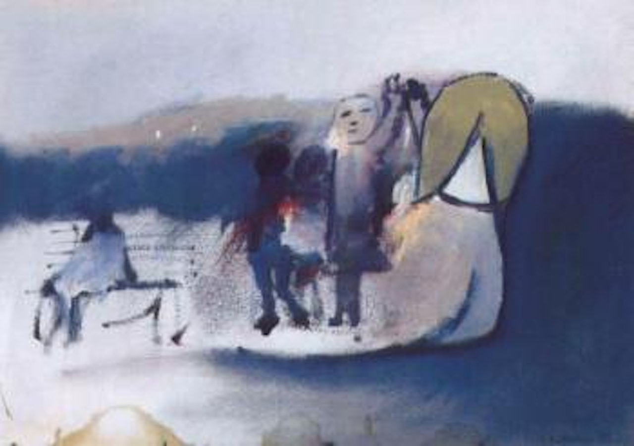 Reclining girl by Charles Blackman