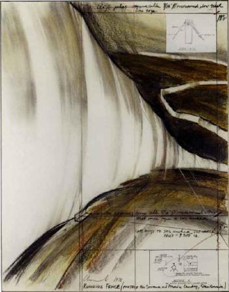 Running fence, project for Sonoma County and Marin County by Christo