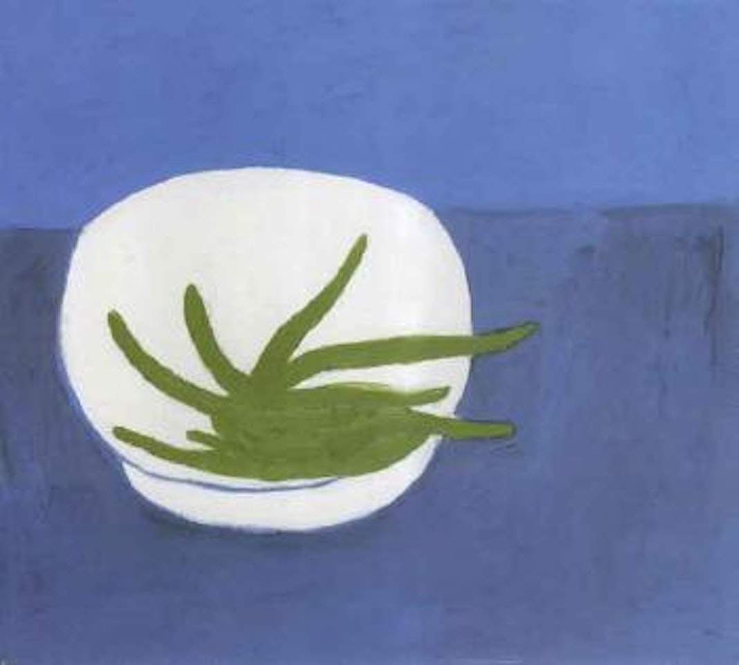 Beans, blue and white by William Scott