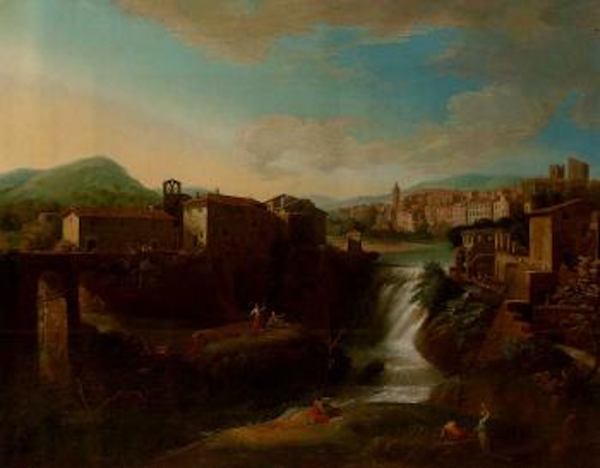 View of Tivoli with the Vecchia Cascata dell'Aniene by Gaspar van Wittel