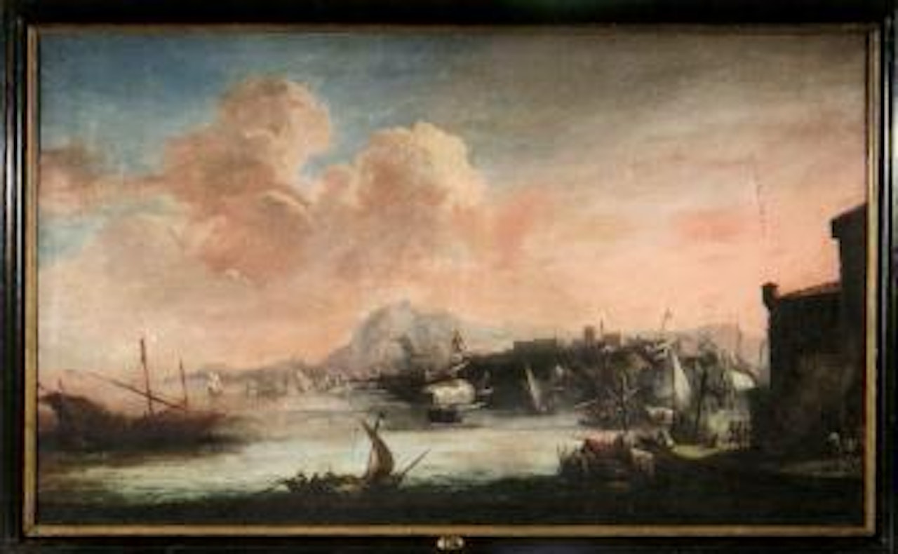 Southern harbour by Italian School