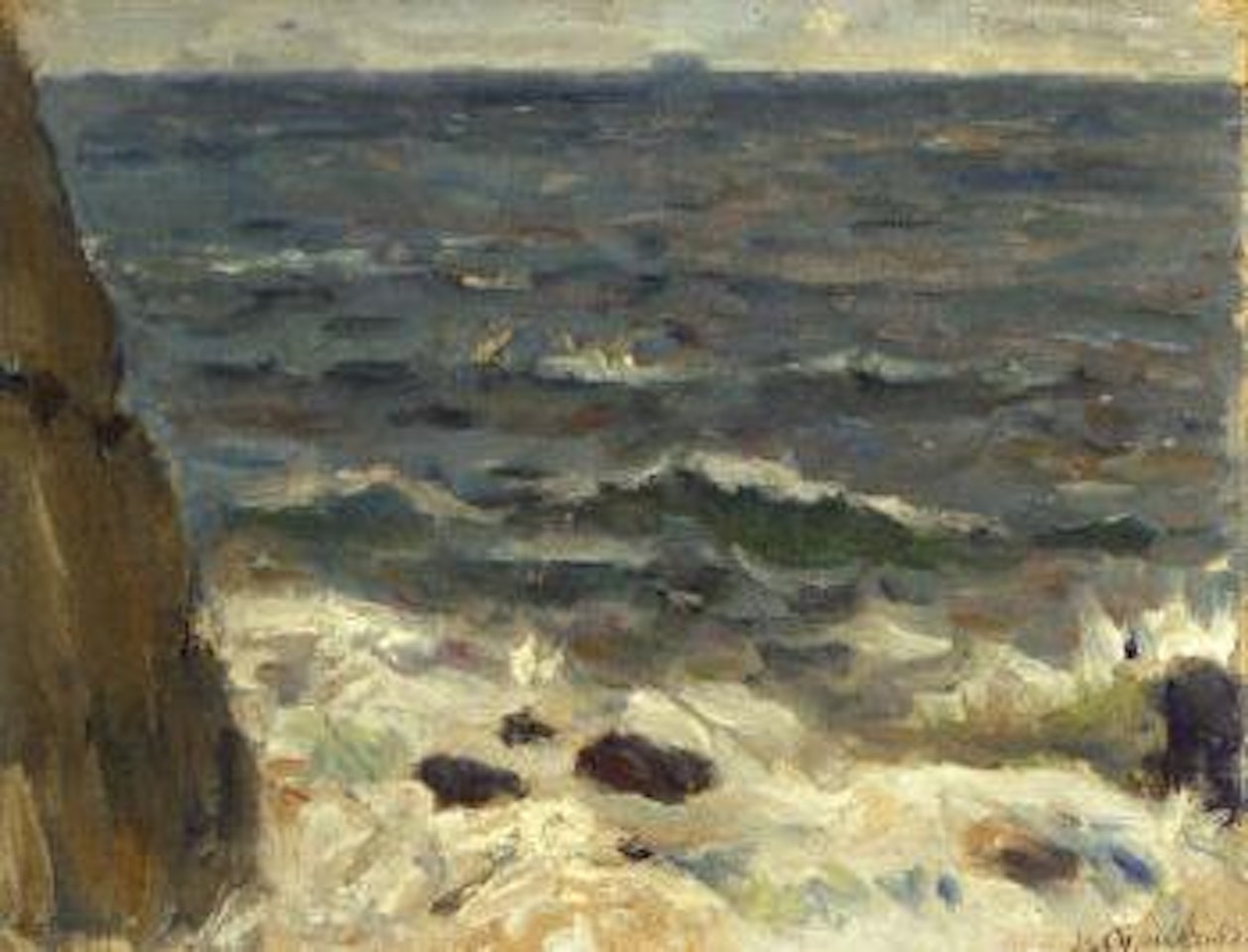 Seascape with rocks by Vasilii Ivanovich Surikov