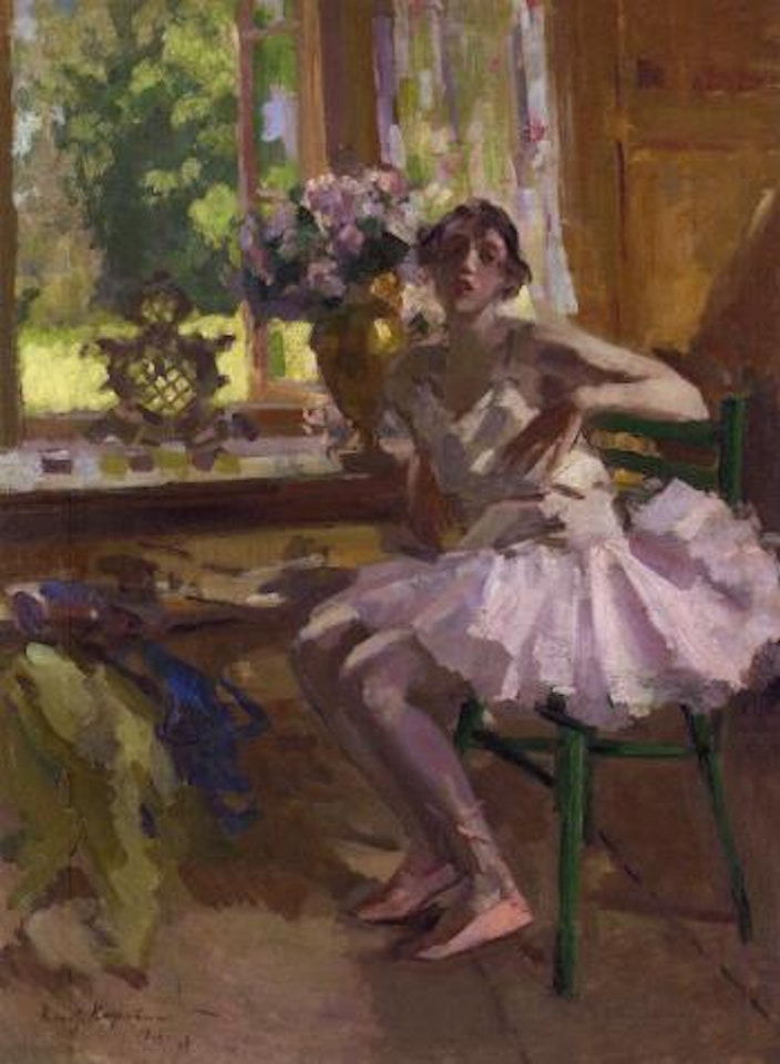 A ballerina at her toilette by Konstantin Alekseevich Korovin