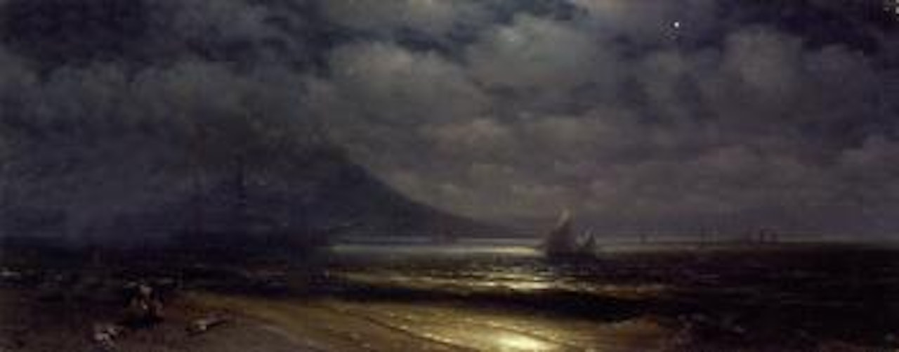 Moonlit view of Bay of Naples by Ivan Konstantinovich Aivazovsky