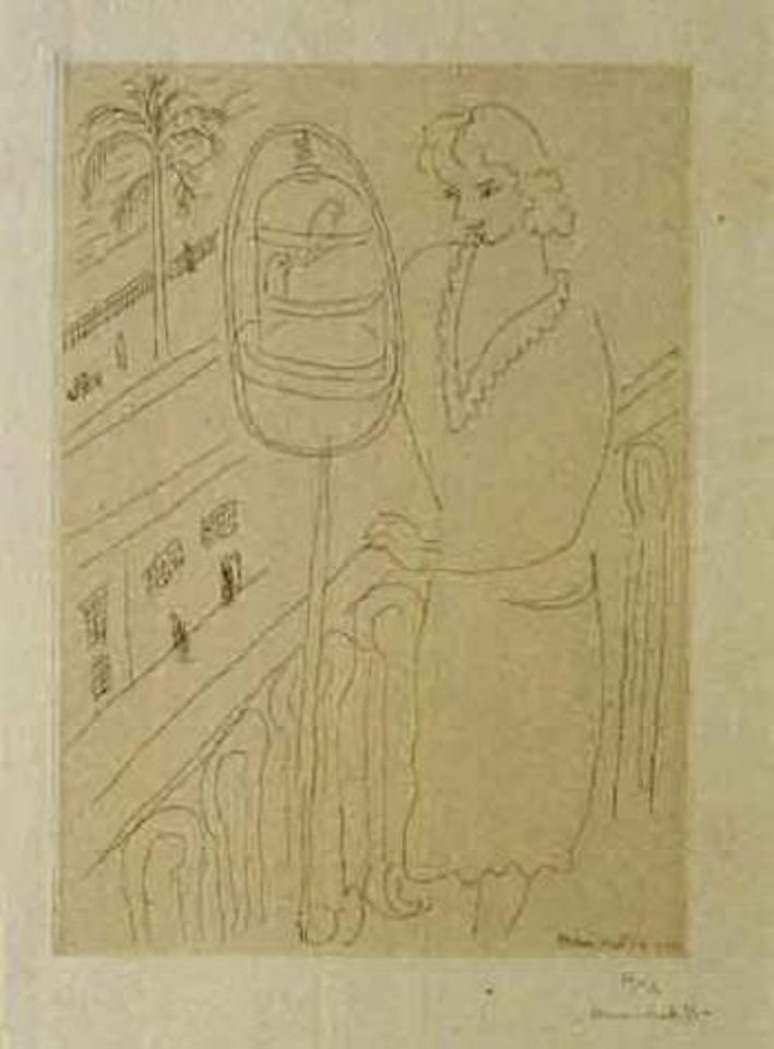 Jeune femme au balcon by Henri Matisse