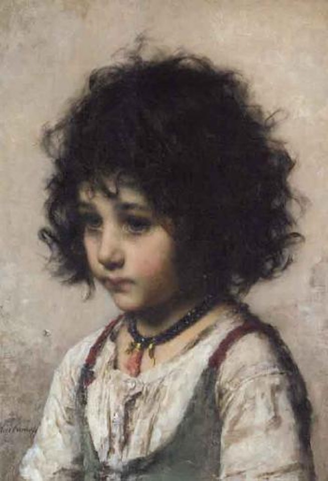 Young gypsy girl by Alexei Harlamoff