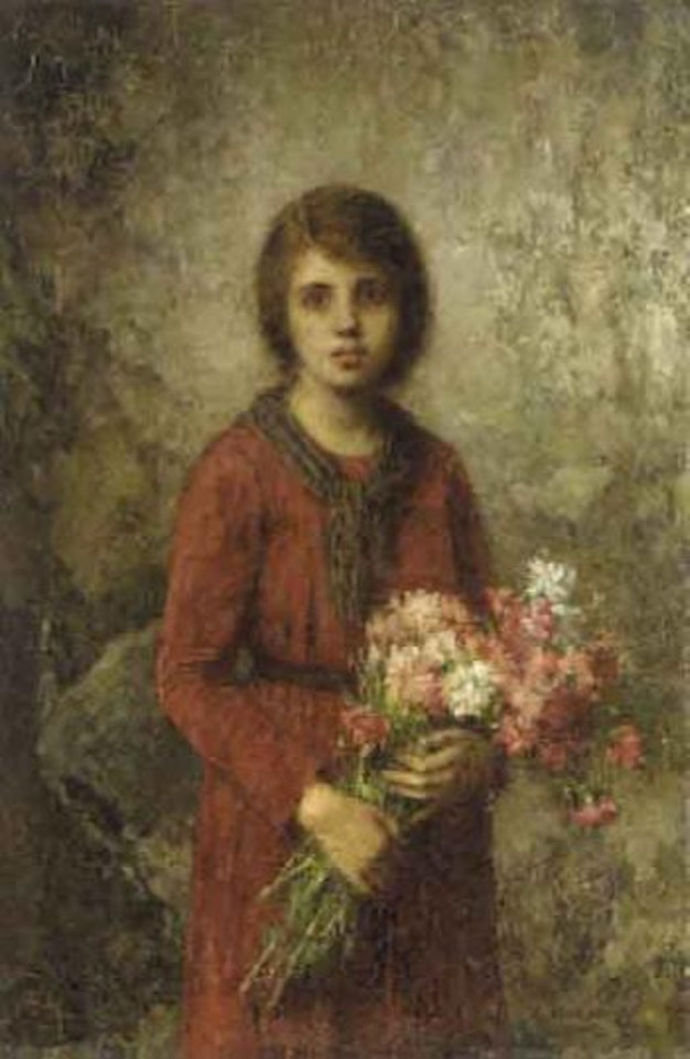 Portrait of the artist's daughter by Alexei Harlamoff