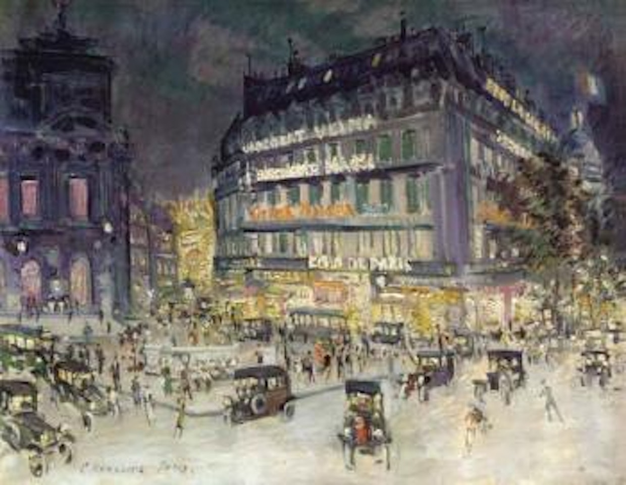 Place de l'Opera, Paris by Konstantin Alekseevich Korovin