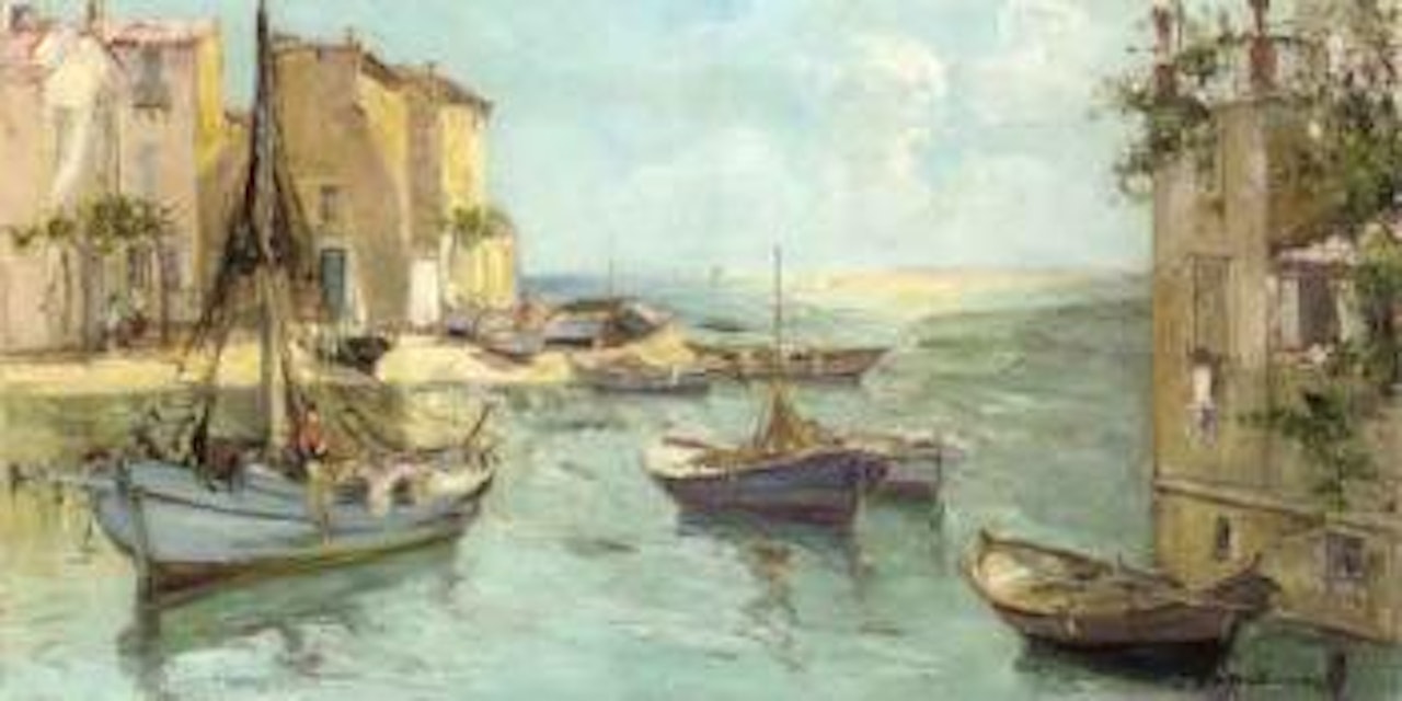 Harbour at Martigues by Georgij Aleksandrovic Lapschin