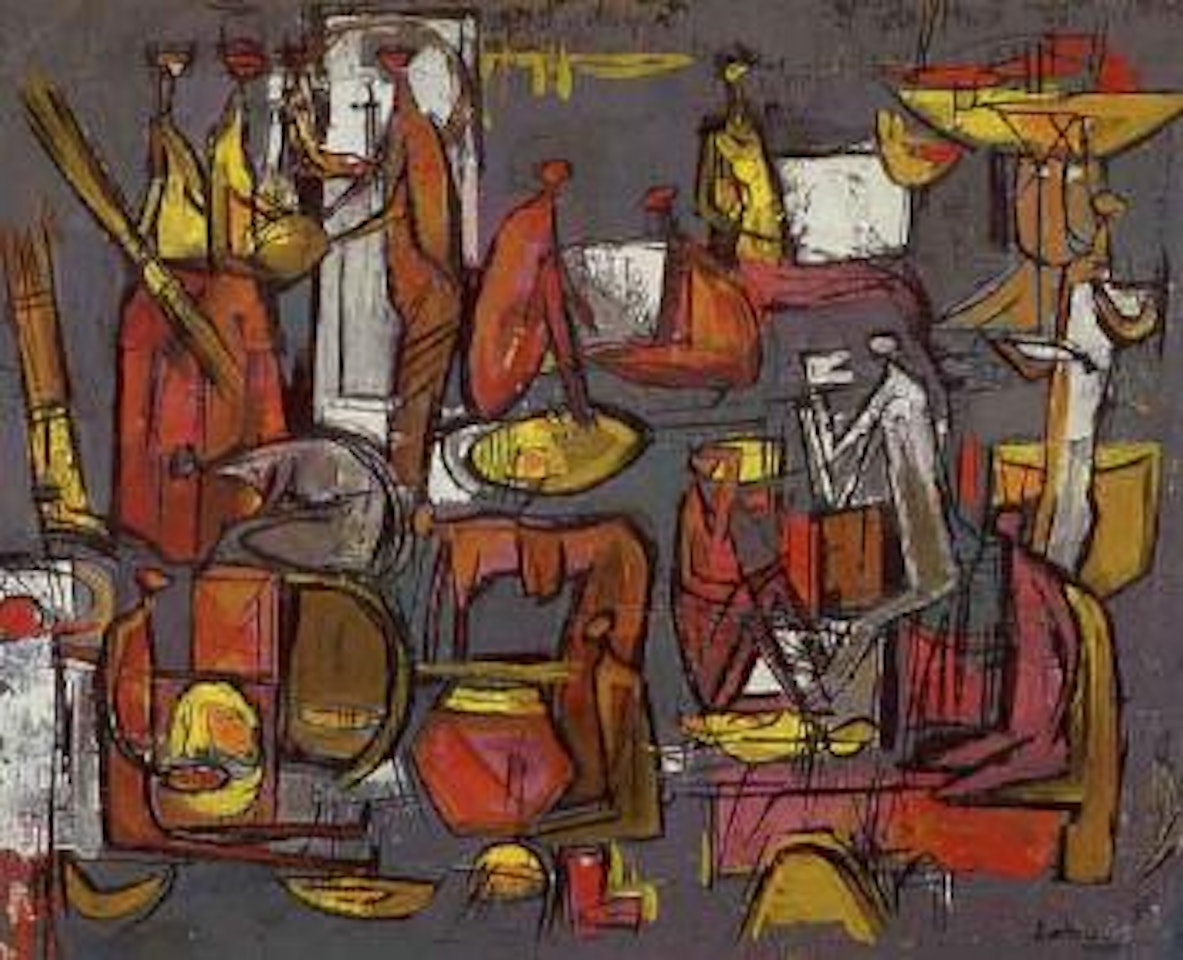 Figure and animal composition by Walter Battiss